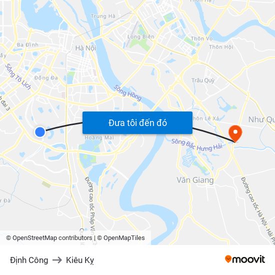 Định Công to Kiêu Kỵ map