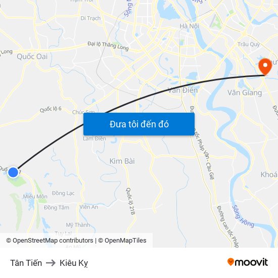 Tân Tiến to Kiêu Kỵ map