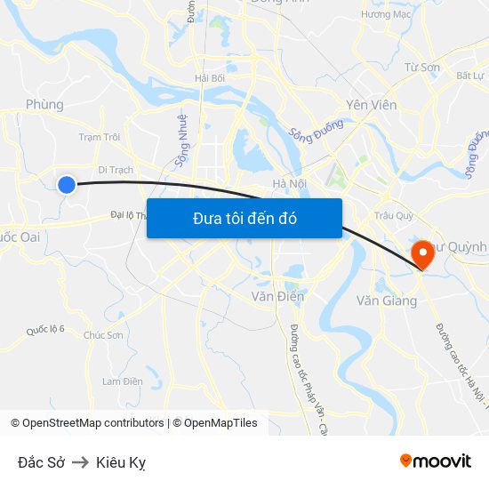 Đắc Sở to Kiêu Kỵ map