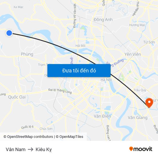 Vân Nam to Kiêu Kỵ map