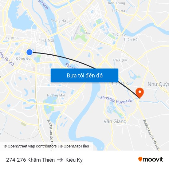 274-276 Khâm Thiên to Kiêu Kỵ map