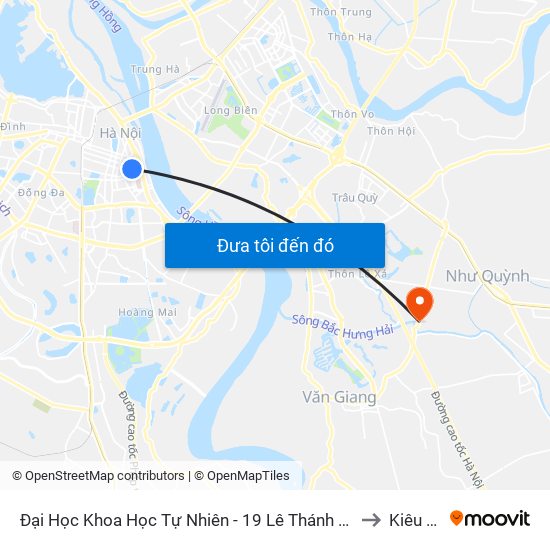 Đại Học Khoa Học Tự Nhiên - 19 Lê Thánh Tông to Kiêu Kỵ map