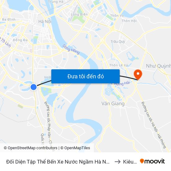 Đối Diện Tập Thể Bến Xe Nước Ngầm Hà Nội - Ngọc Hồi to Kiêu Kỵ map