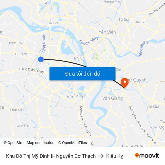Khu Đô Thị Mỹ Đình Ii- Nguyễn Cơ Thạch to Kiêu Kỵ map