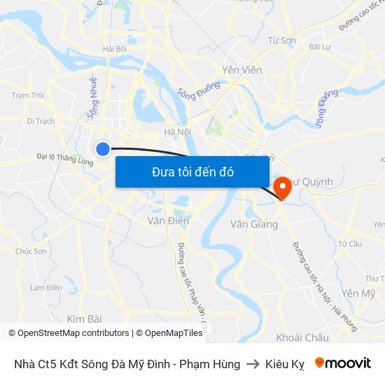 Nhà Ct5 Kđt Sông Đà Mỹ Đình - Phạm Hùng to Kiêu Kỵ map