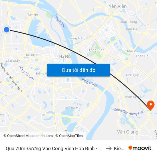 Qua 70m Đường Vào Công Viên Hòa Bình - Phạm Văn Đồng to Kiêu Kỵ map