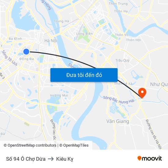 Số 94 Ô Chợ Dừa to Kiêu Kỵ map