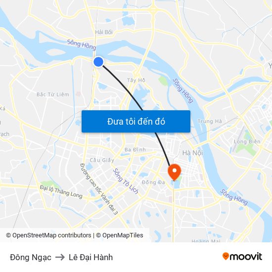 Đông Ngạc to Lê Đại Hành map