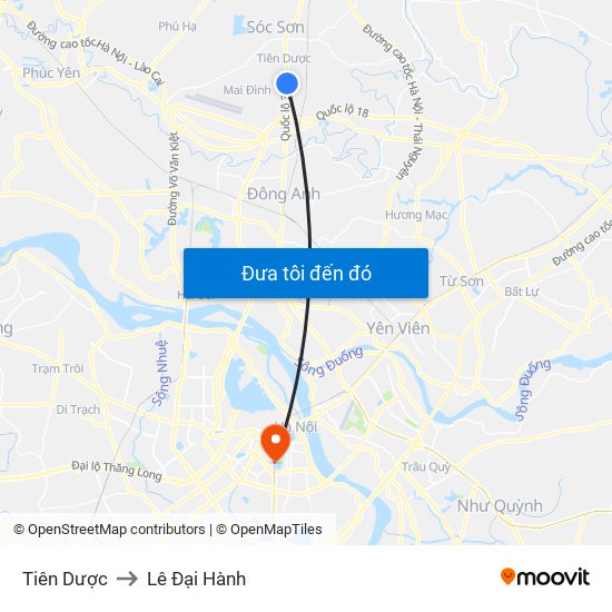 Tiên Dược to Lê Đại Hành map