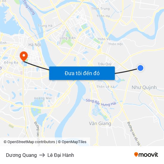 Dương Quang to Lê Đại Hành map