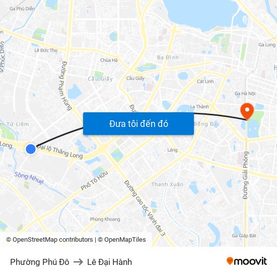 Phường Phú Đô to Lê Đại Hành map