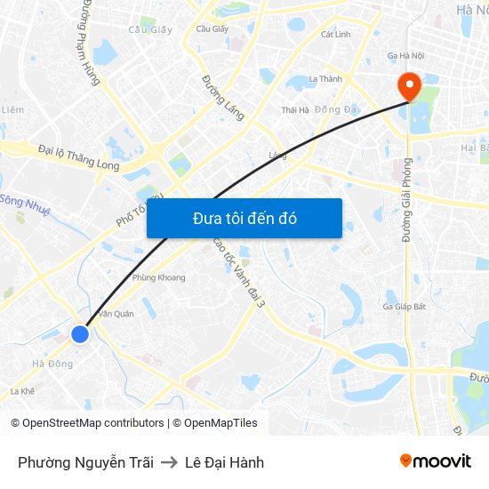 Phường Nguyễn Trãi to Lê Đại Hành map