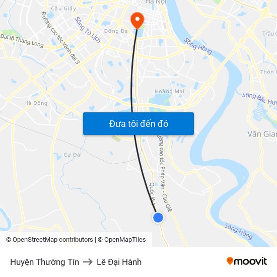 Huyện Thường Tín to Lê Đại Hành map