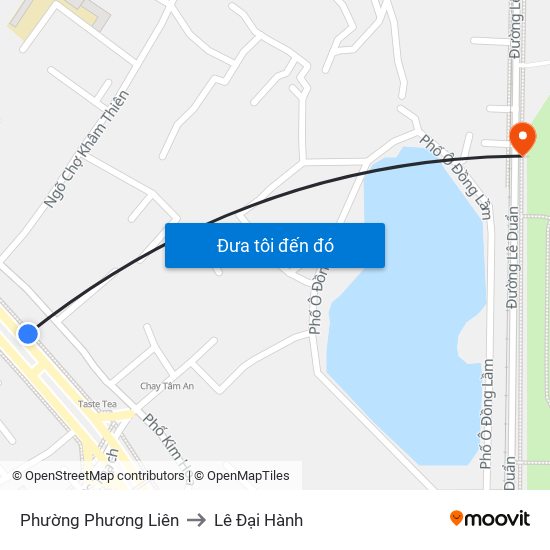 Phường Phương Liên to Lê Đại Hành map