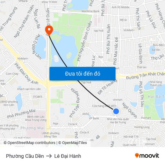 Phường Cầu Dền to Lê Đại Hành map