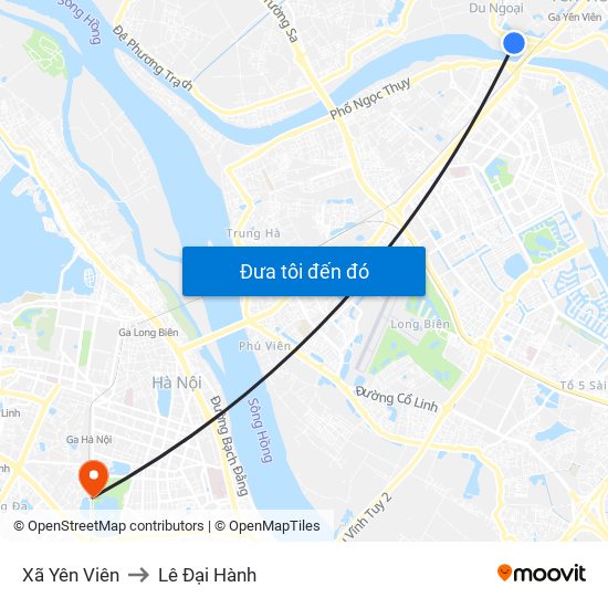 Xã Yên Viên to Lê Đại Hành map