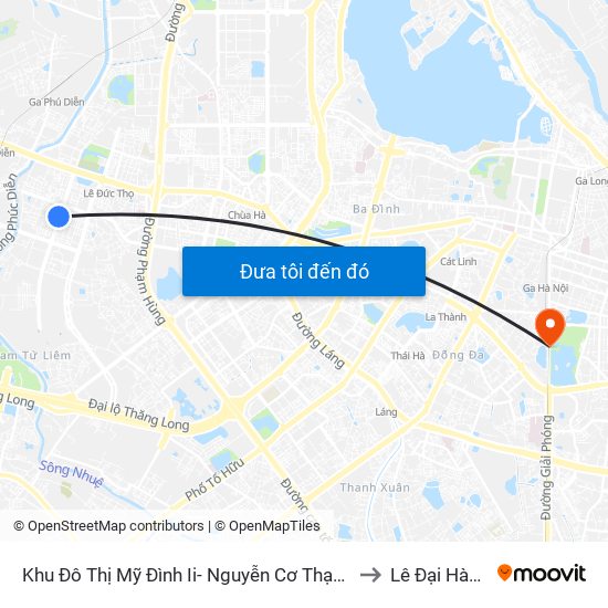 Khu Đô Thị Mỹ Đình Ii- Nguyễn Cơ Thạch to Lê Đại Hành map