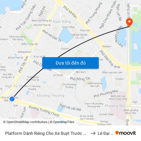 Platform Dành Riêng Cho Xe Buýt Trước Nhà 604 Trường Chinh to Lê Đại Hành map