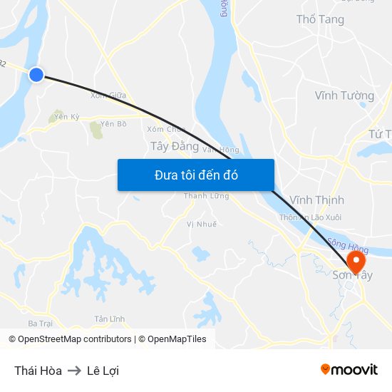 Thái Hòa to Lê Lợi map