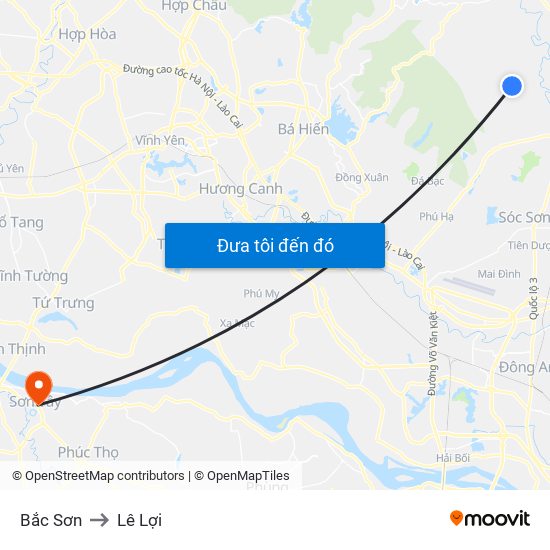 Bắc Sơn to Lê Lợi map