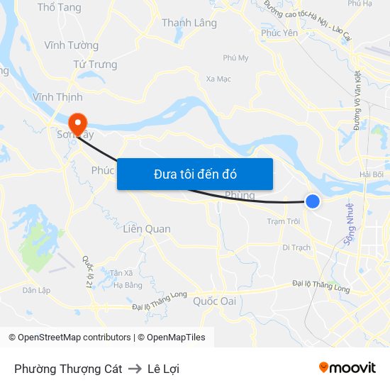 Phường Thượng Cát to Lê Lợi map