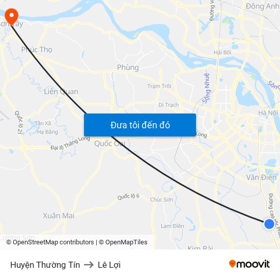 Huyện Thường Tín to Lê Lợi map