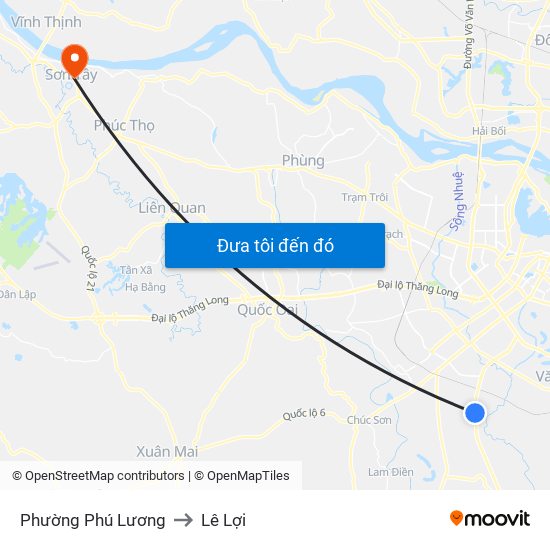 Phường Phú Lương to Lê Lợi map
