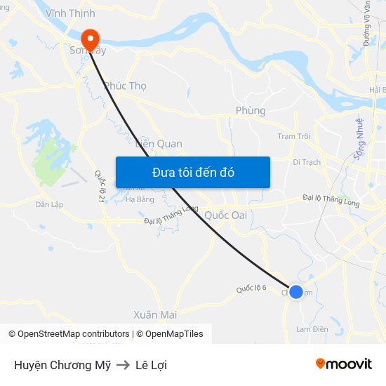 Huyện Chương Mỹ to Lê Lợi map