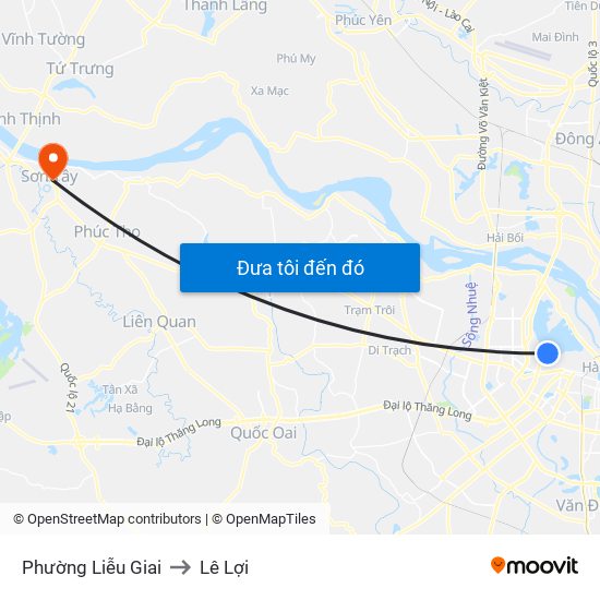 Phường Liễu Giai to Lê Lợi map