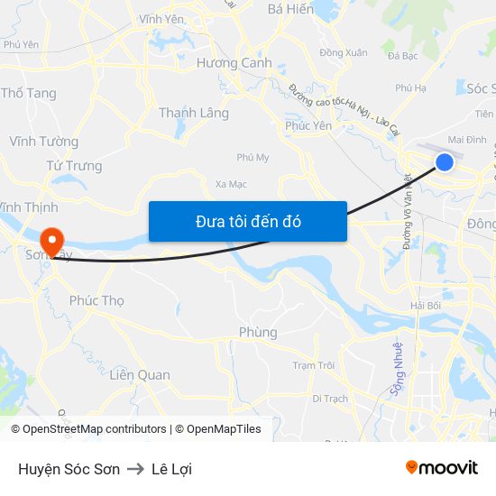 Huyện Sóc Sơn to Lê Lợi map