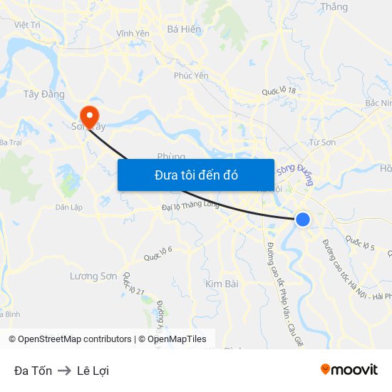 Đa Tốn to Lê Lợi map