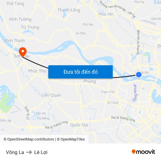 Võng La to Lê Lợi map