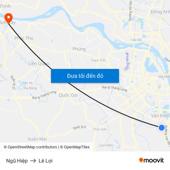 Ngũ Hiệp to Lê Lợi map