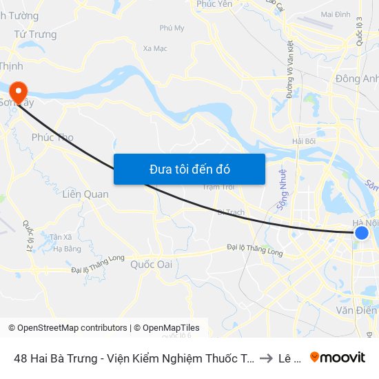 48 Hai Bà Trưng - Viện Kiểm Nghiệm Thuốc Trung Ương to Lê Lợi map