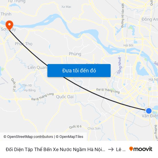 Đối Diện Tập Thể Bến Xe Nước Ngầm Hà Nội - Ngọc Hồi to Lê Lợi map