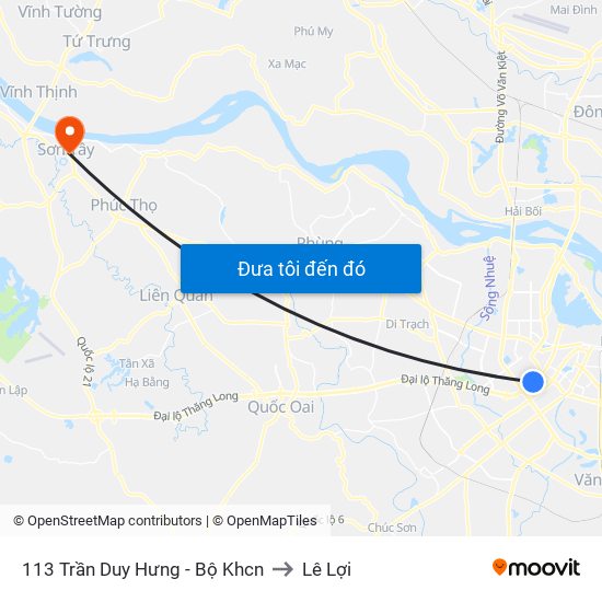 113 Trần Duy Hưng - Bộ Khcn to Lê Lợi map