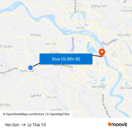 Yên Sơn to Lý Thái Tổ map