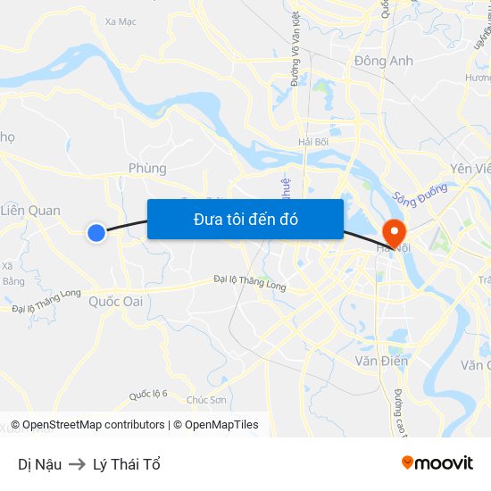 Dị Nậu to Lý Thái Tổ map