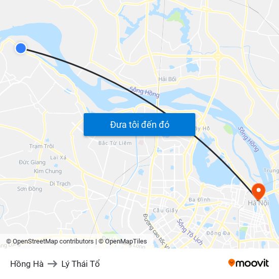 Hồng Hà to Lý Thái Tổ map