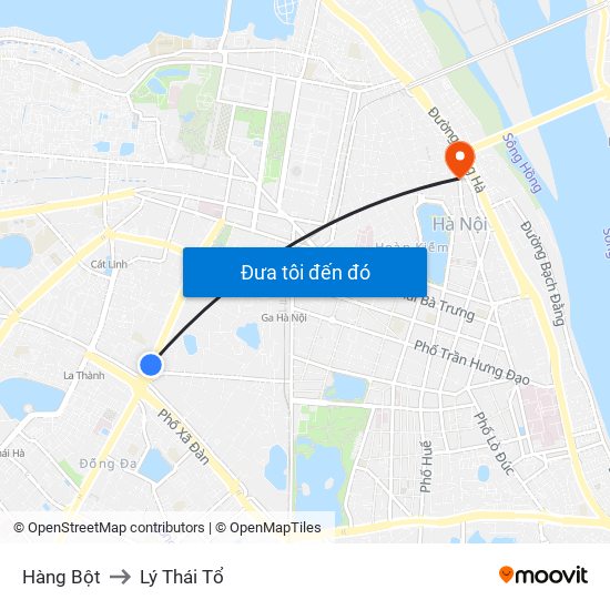 Hàng Bột to Lý Thái Tổ map