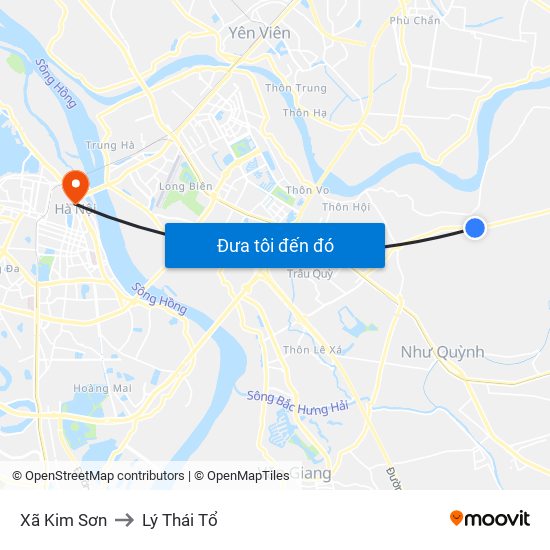 Xã Kim Sơn to Lý Thái Tổ map