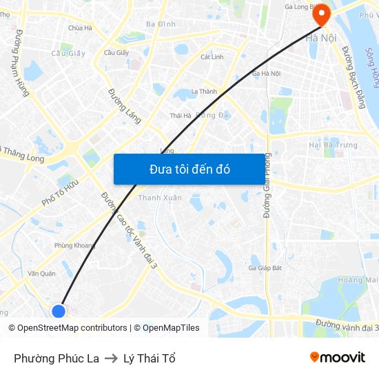 Phường Phúc La to Lý Thái Tổ map