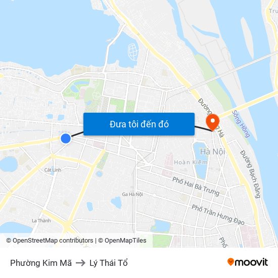 Phường Kim Mã to Lý Thái Tổ map