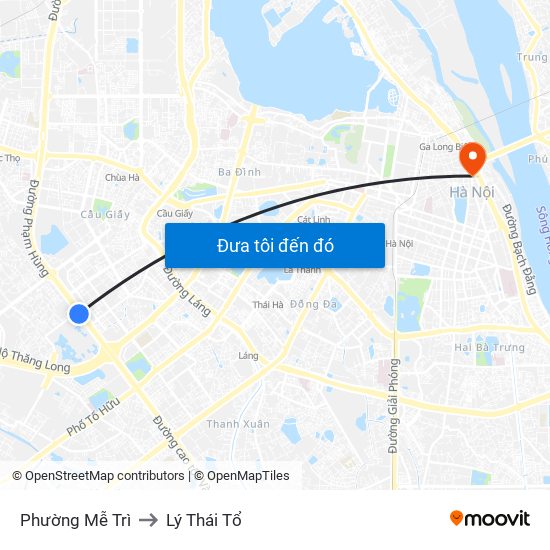 Phường Mễ Trì to Lý Thái Tổ map