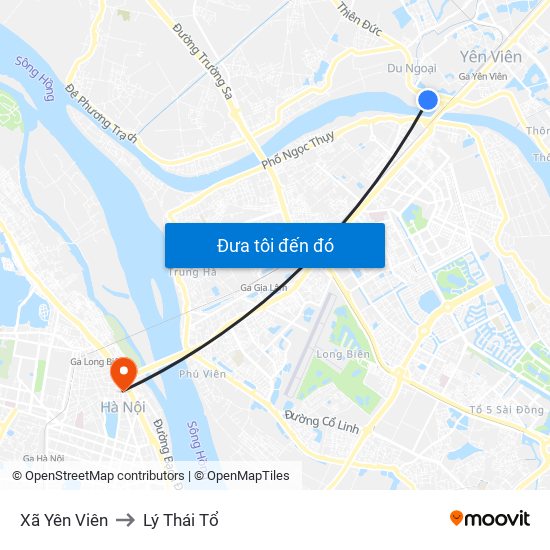 Xã Yên Viên to Lý Thái Tổ map