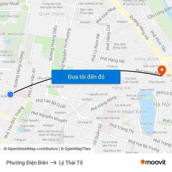 Phường Điện Biên to Lý Thái Tổ map