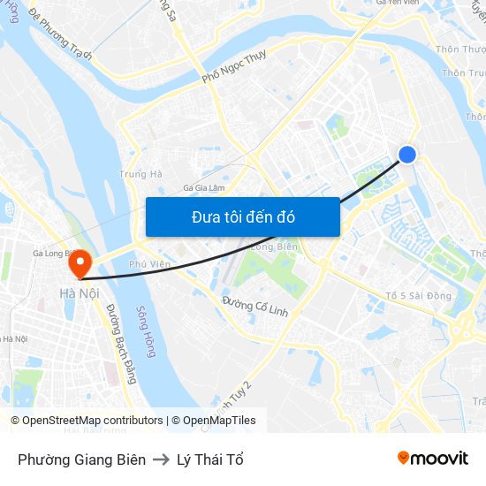 Phường Giang Biên to Lý Thái Tổ map