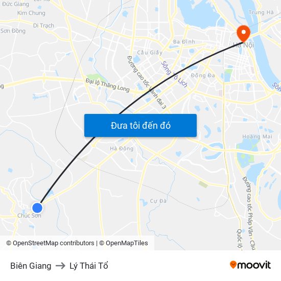 Biên Giang to Lý Thái Tổ map