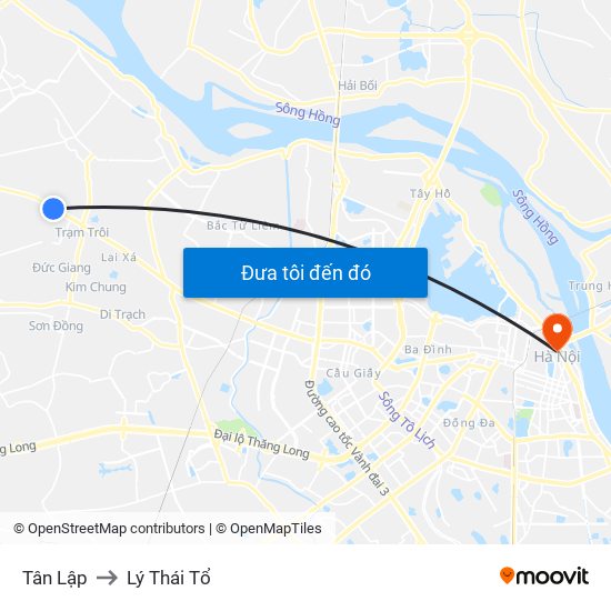 Tân Lập to Lý Thái Tổ map