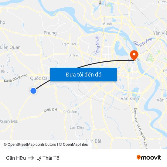 Cấn Hữu to Lý Thái Tổ map